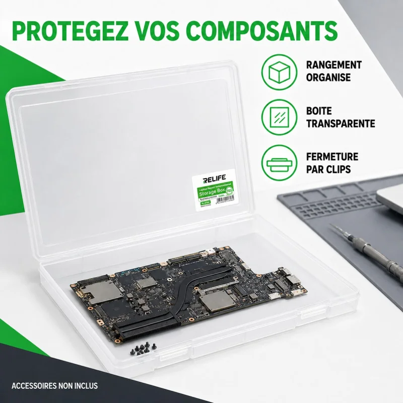 Boite de Rangement RELIFE T03 13 Pouces pour Reparation Ordinateur Portable