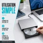 Graveur DVD externe ultra fin USB 3 0 vitesse 8X pour Windows 10 et Mac