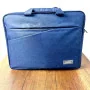 Sacoche pour PC portable avec bandoulière anti-chocs – Bleu/Gris