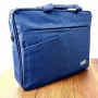 Sacoche pour PC portable avec bandoulière anti-chocs – Bleu/Gris