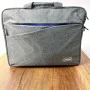 Sacoche pour PC portable avec bandoulière anti-chocs – Bleu/Gris