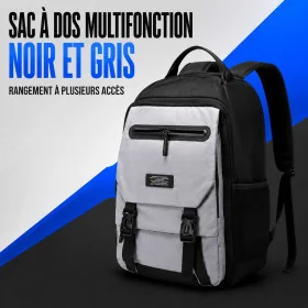 Sac a Dos Multifonction Noir et Gris