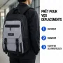 Sac a Dos Multifonction Noir et Gris