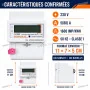 Compteur Electrique ENERGICAL ESM Rail DIN 230V 80A
