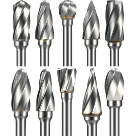 Carbide Rotary Burr one cut 1/8" Shank set 3*6
