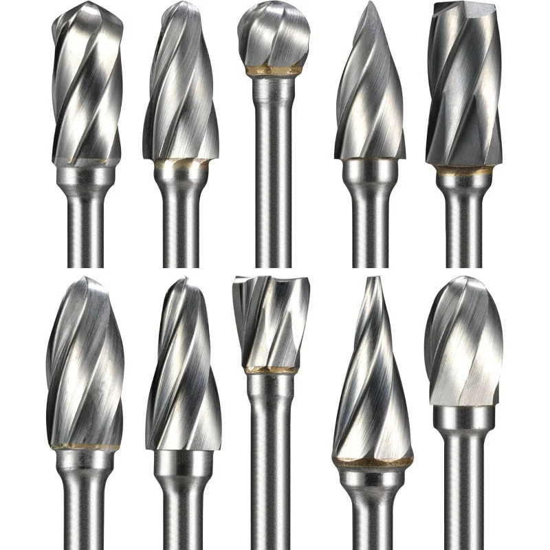 Carbide Rotary Burr one cut 1/8" Shank set 3*6