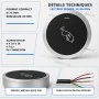 Lecteur RFID Mifare 13.56 MHz Metallique Rond IP66 MT-CA63
