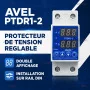 Protecteur de tension reglable AVEL PTDR1 2 pour rail DIN 63A