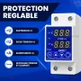 Protecteur de tension reglable AVEL PTDR1 2 pour rail DIN 63A