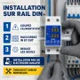 Protecteur de tension reglable AVEL PTDR1 2 pour rail DIN 63A