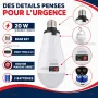 Lampe LED de secours rechargeable Z 727 20W E27 avec batteries