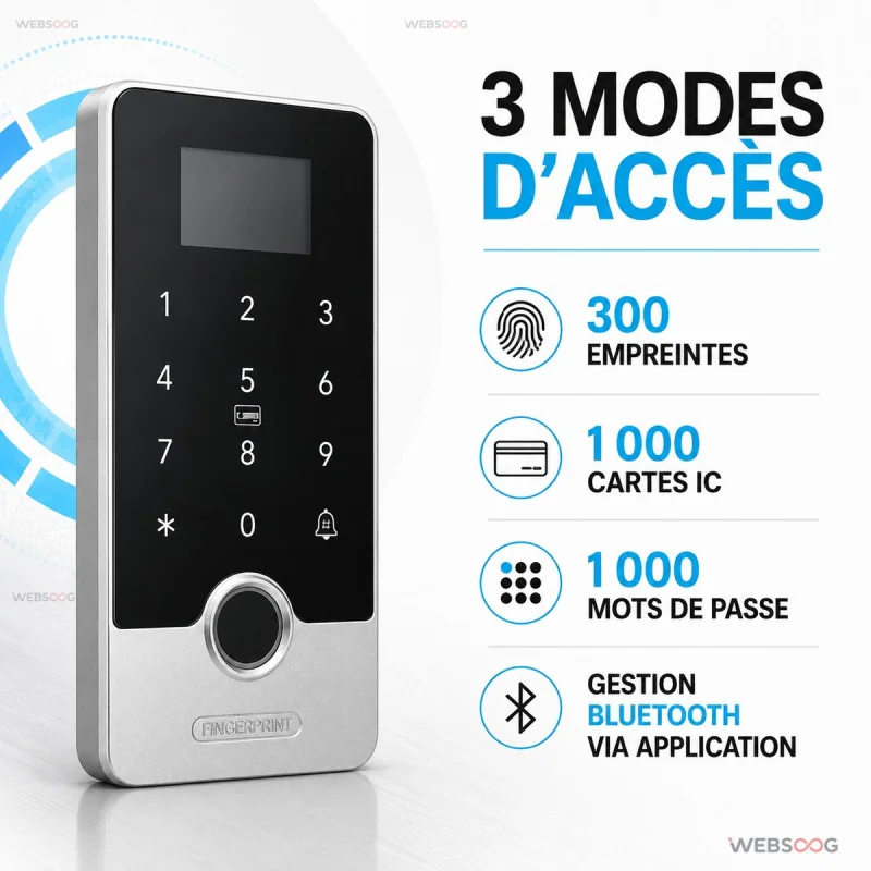 Controle Acces Intelligent Etanche Empreinte Carte IC Code