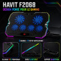 Support de Refroidissement pour PC Portable Gamer Havit F2068 - Ventilation Puissante, Design Ergonomique