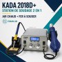 Kada 2018D+ 2in1 Station de fer à souder SMD à air chaud Station de reprise BGA