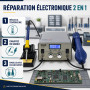 Kada 2018D+ 2in1 Station de fer à souder SMD à air chaud Station de reprise BGA