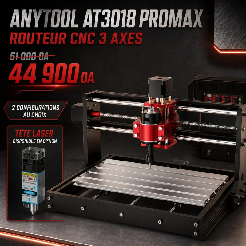CNC Routeur ANYTOOL AT3018 ProMax – Haute Qualité pour Gravure et Découpe de Précision