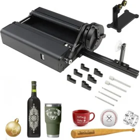 Rouleau Rotatif Laser TR2 PRO – Axe Y 360° pour Gravure et Découpe de Sphères, Anneaux et Tasses