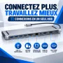 Station Accueil Type C 11 en 1 BYL 2003 HDMI 4K VGA USB C PD 87W