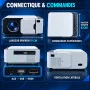 Mini Projecteur Android Smart WiFi 2 4G 5G Bluetooth 5 4 Focus Electrique 200 Pouces