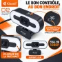 Webcam Kisonli D2 Full HD 1080P USB Eclairage Tactile Blanc Chaud