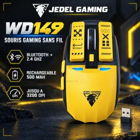 Souris Gaming Sans Fil JEDEL WD149 Bluetooth 2 4GHz Rechargeable 3200 DPI