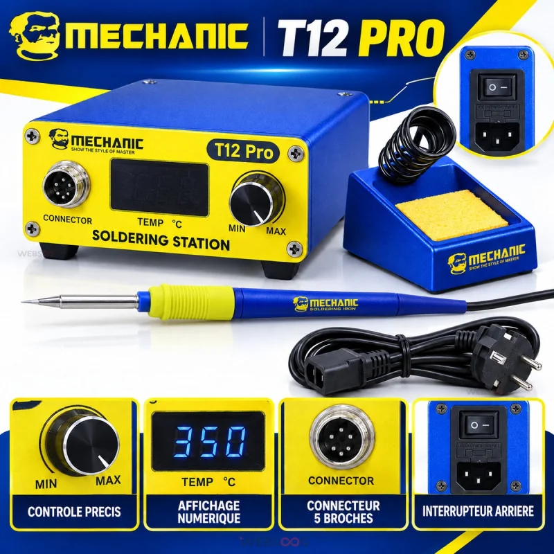 Station de Soudage Compacte MECHANIC T12 Pro 220V ESD