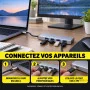 Hub USB C 11 en 1 HDMI VGA LAN SD TF Audio PD