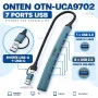 Hub USB A et USB C Onten OTN UCA9702 7 Ports