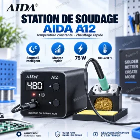 Station de Soudage AIDA A12 75W Temperature Reglable 180 a 480C