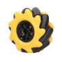 Roues Mecanum Jaunes 60mm Lot de 4 Compatibles avec Accouplements de 6,7 mm