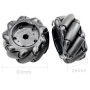 Roues Mecanum Jaunes 60mm Lot de 4 Compatibles avec Accouplements de 6,7 mm
