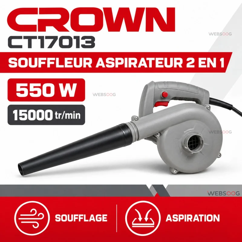 Souffleur Aspirateur CROWN CT17013 550W