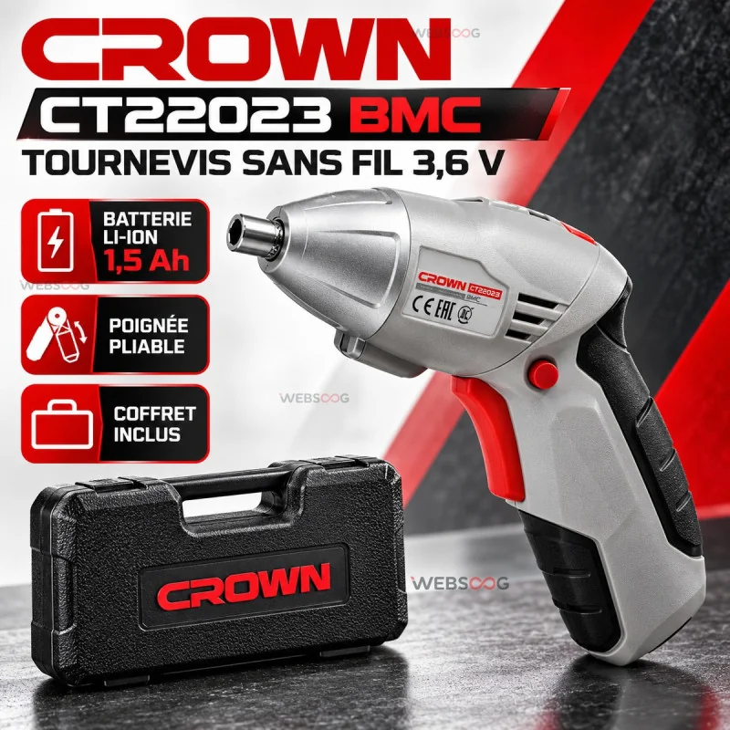 Tournevis Sans Fil CROWN CT22023 BMC 3 6V