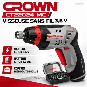 Tournevis Sans Fil CROWN CT22024 MC 3 6V