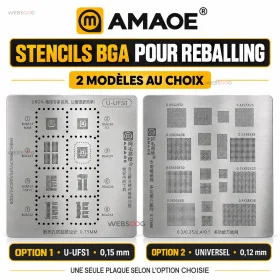 Stencil BGA AMAOE pour Reballing 2 Modeles