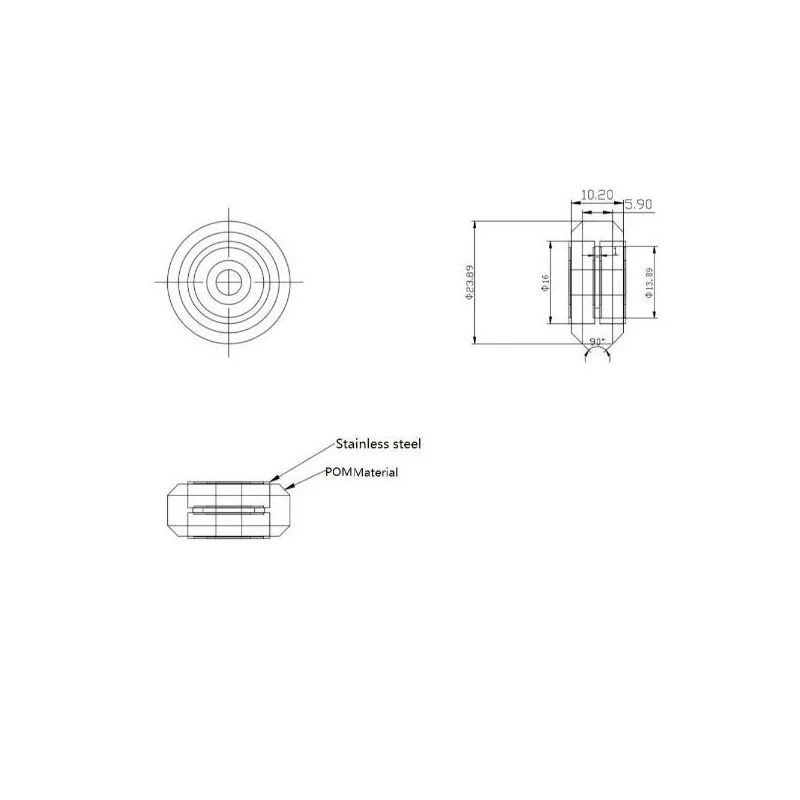 TEVO® POM Material Big Pulley Wheel with Bearings for V-slot