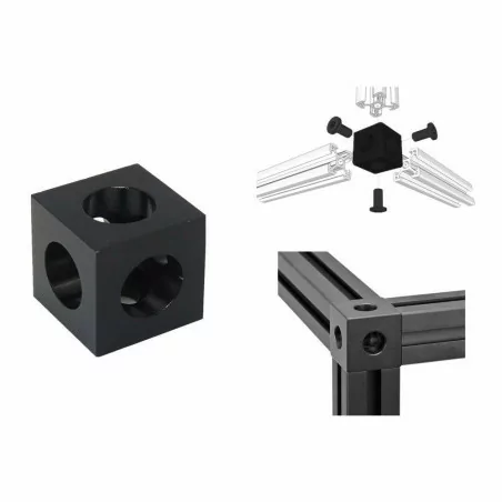 V-slot Cube Corner Prism Connector Adjustable Wheel Bracket For CNC Part