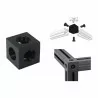 V-slot Cube Corner Prism Connector Adjustable Wheel Bracket For CNC Part