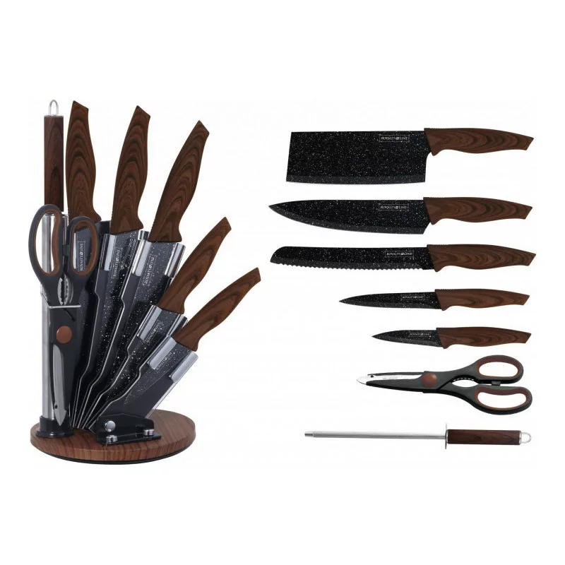 Ensemble de couteau de cuisine 7 pièces royalty line RL-WD8D