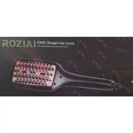 فرشاة تمليس الشعر بدرجات حرارة عالية لتصفيف جميع أنواع الشعر ROZIA Brosse Lissante chauffante ionique 3D HR766 4