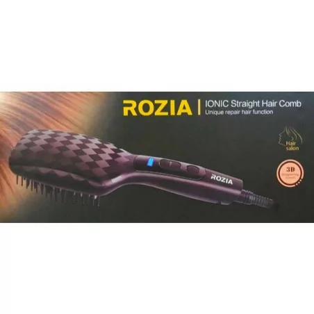 فرشاة تمليس الشعر بدرجات حرارة عالية لتصفيف جميع أنواع الشعر ROZIA Brosse Lissante chauffante ionique 3D HR766 5