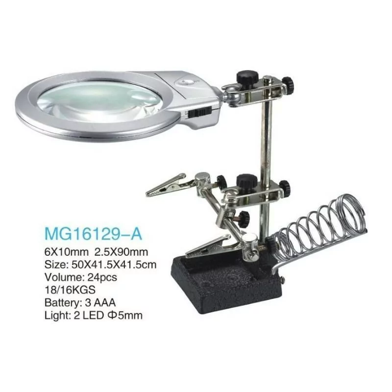 LOUPE MG16129-A (2 LED + BATTERY 3AAA)