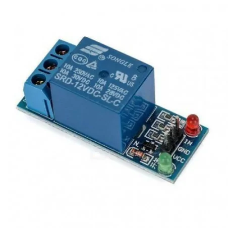 12V 1 Channel Relay Module With Optocoupler ( Blue) Low Level Triger