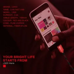 Câble USB 2.4A à chargement rapide pour micro (SAMASUNG) LDNIO LS23