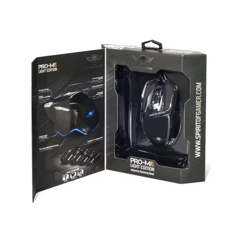 Souris de jeu SPIRIT OF GAMER PRO-M8 Light Edition original