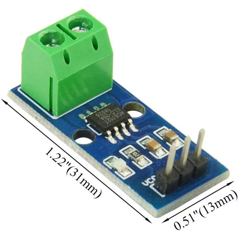 ACS712 20A Straight Pin