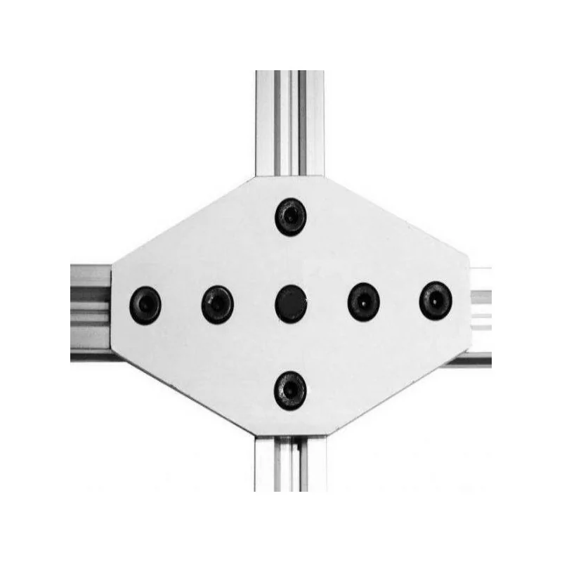 Aluminium 7 trous joignent le support de coin de plat pour 2020 pièces de CNC de profils d'extrusion d'aluminium de v-slot