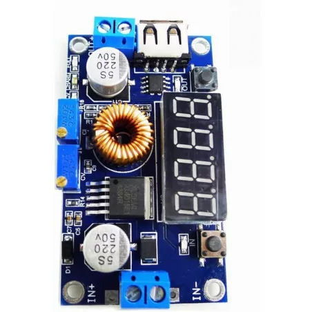 DC-DC XL4015 adjustable step-down Voltage Constant Current module 5A 75w with 4 bits digital display voltmeter & USB Output