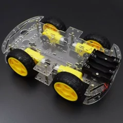 High quality 4 wheel 4WD Robot Smart DC Car Chassis Kits Car Model with Speed Encoder for Arduino
