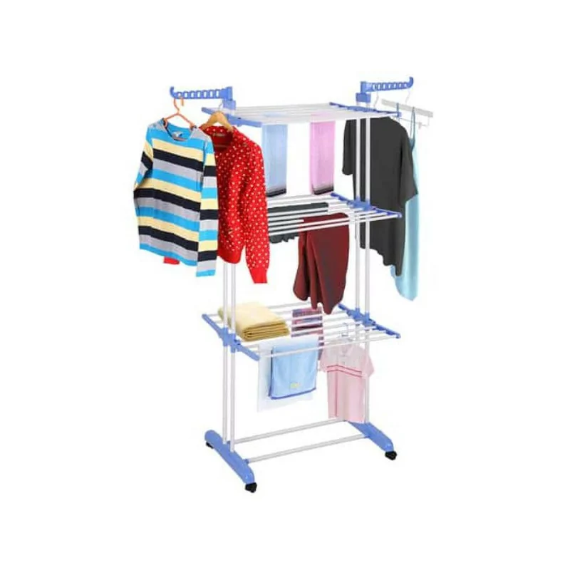 Sèche Linge 3 Etage Avec Support des chaussures Intégré en Acier Inoxydable